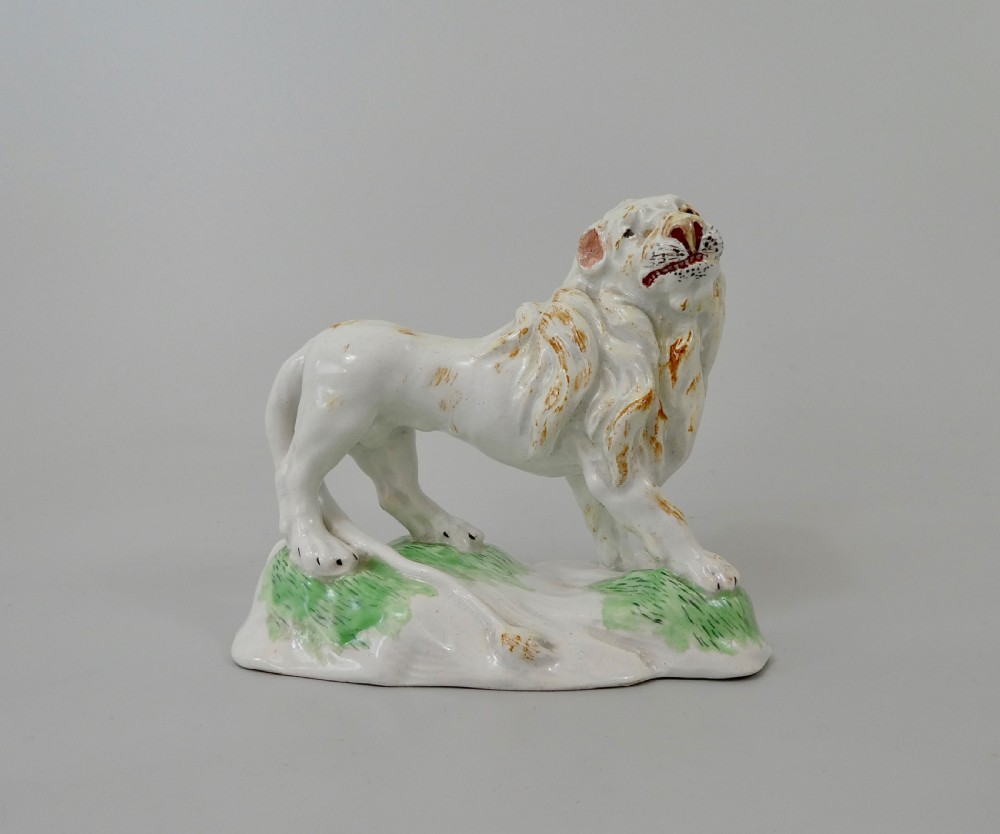 Rare Niderviller faience lion, c. 1780.  View II