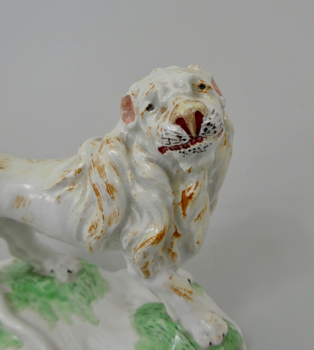 Rare Niderviller faience lion, c. 1780.  View III