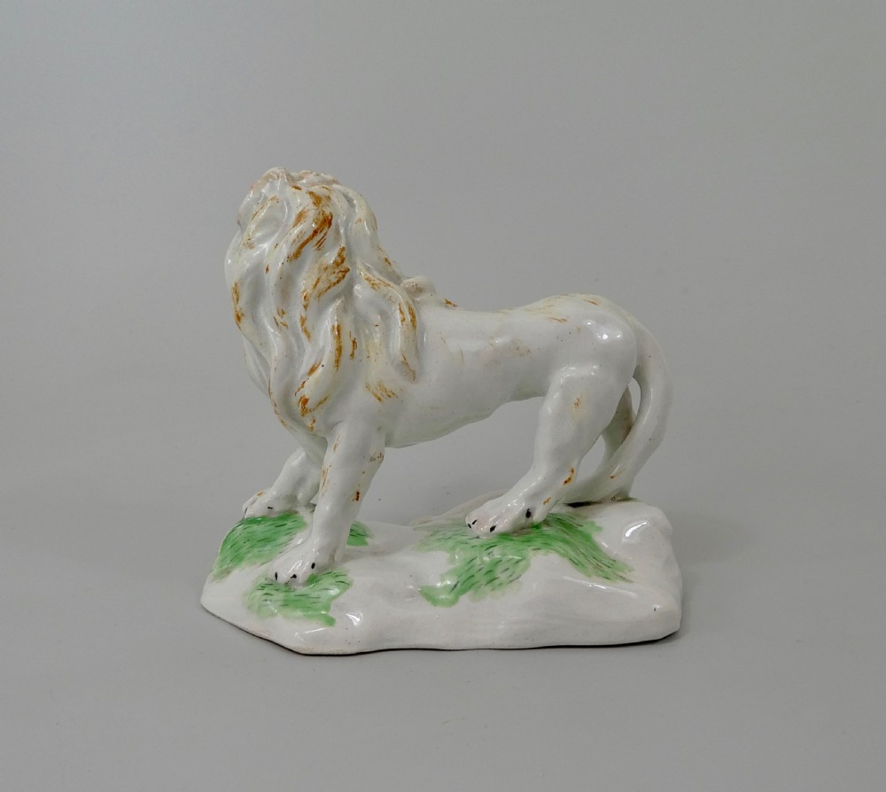 Rare Niderviller faience lion, c. 1780.  View V