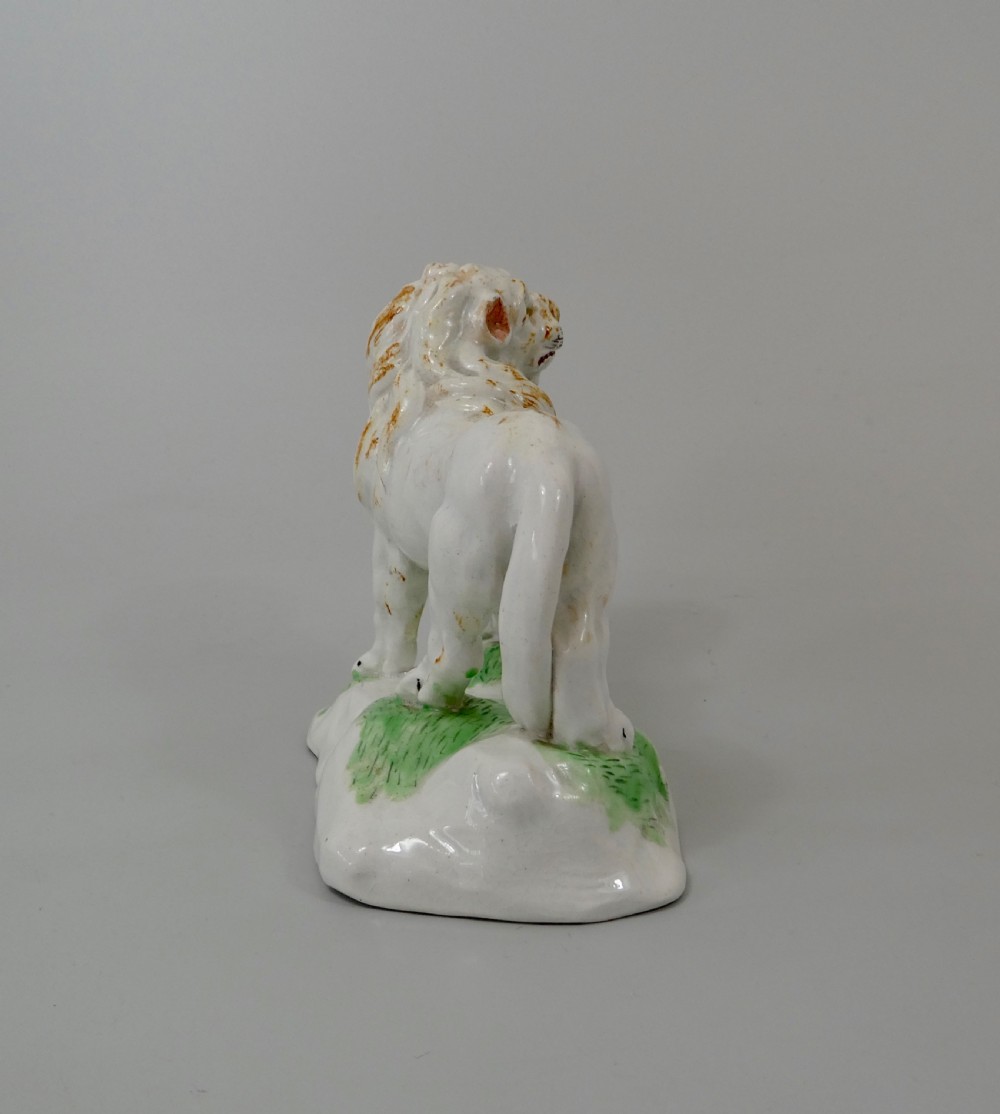 Rare Niderviller faience lion, c. 1780.  View VI