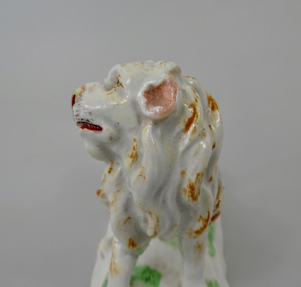 Rare Niderviller faience lion, c. 1780.  View VIII