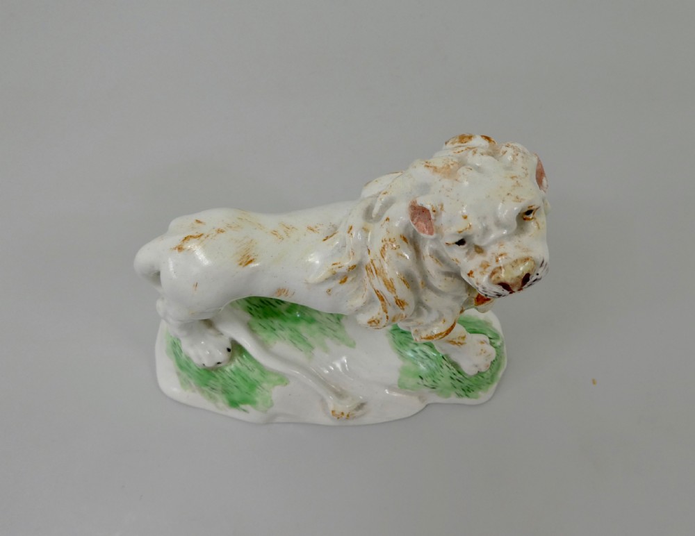 Rare Niderviller faience lion, c. 1780.  View IX