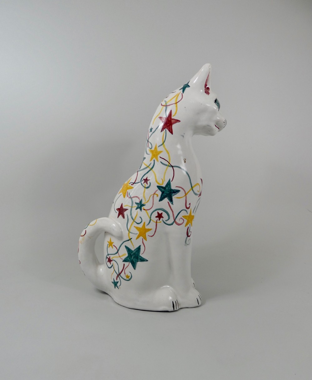 C.H. Brannam of Barnstaple pottery Cat, c. 1925. View IV