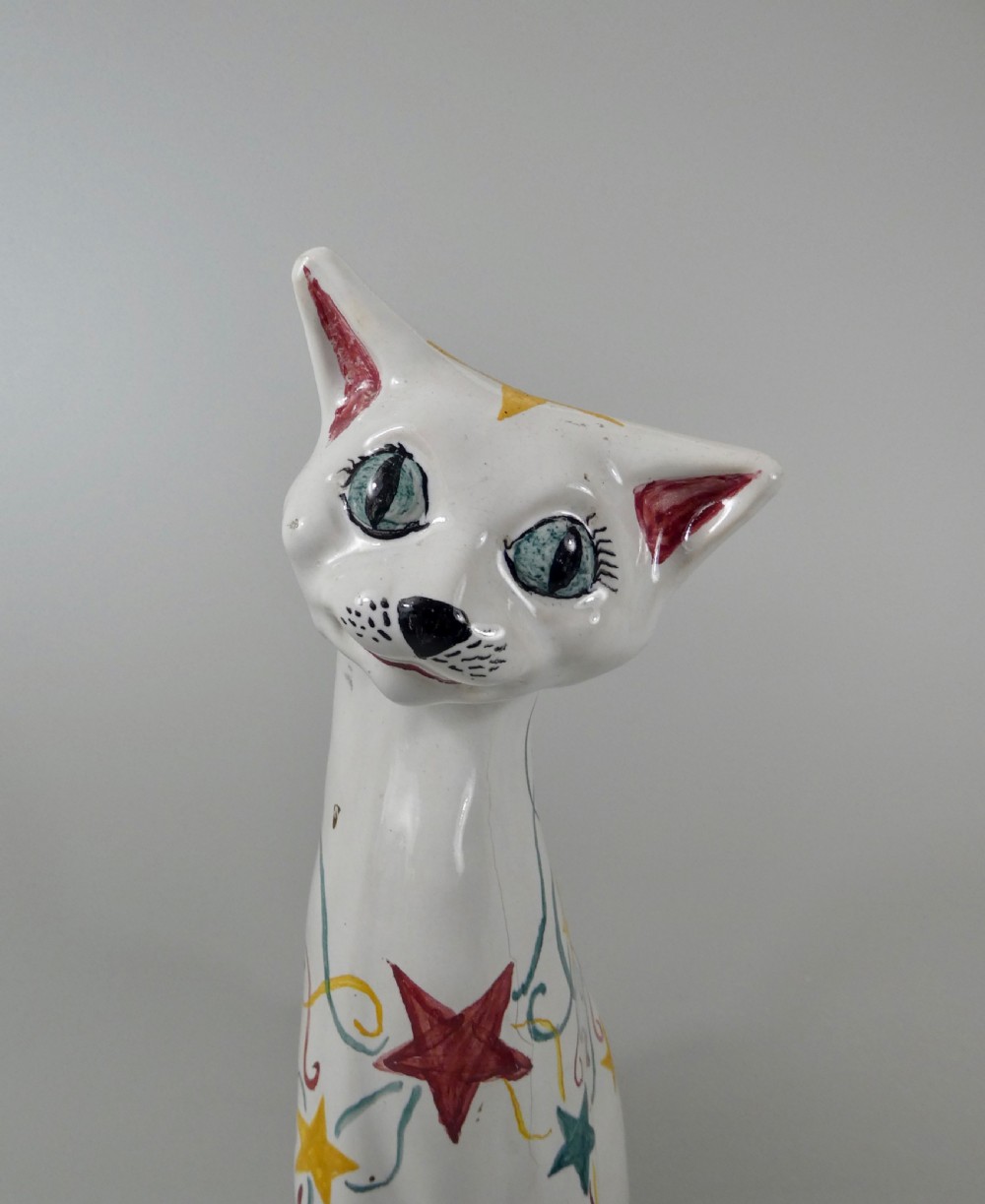 C.H. Brannam of Barnstaple pottery Cat, c. 1925. View VI