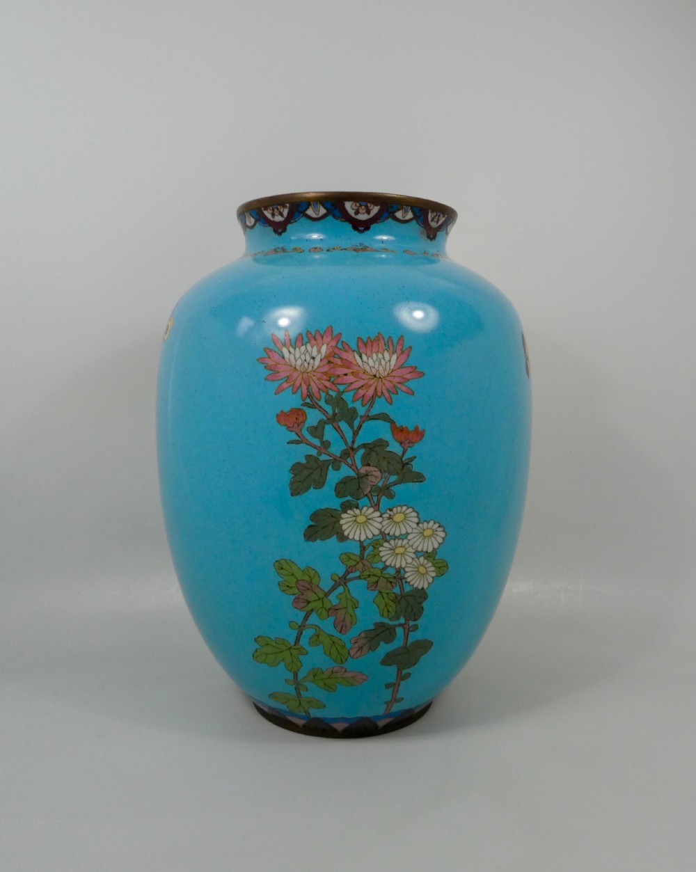 Pair of large Japanese cloisonne vases, Meiji Period. View XII