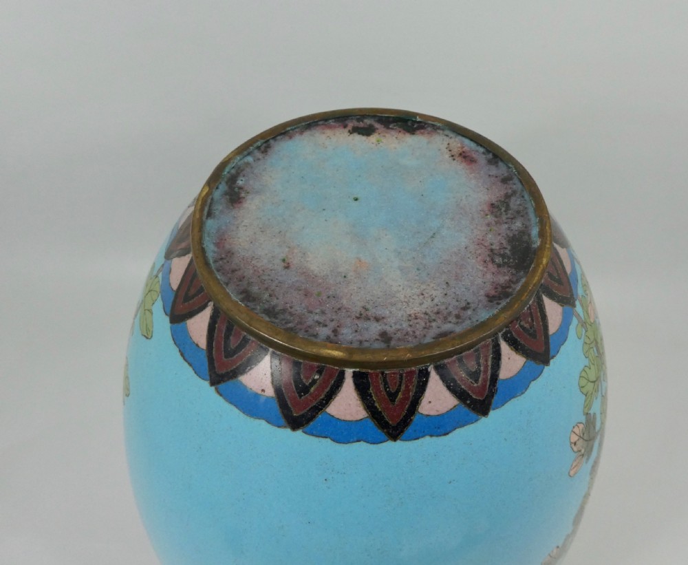 Pair of large Japanese cloisonne vases, Meiji Period. View XV