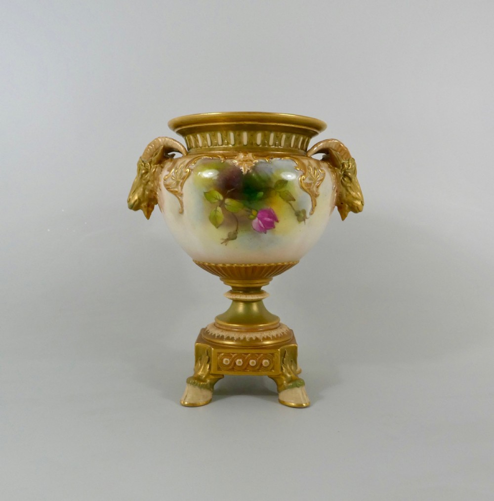 Royal Worcester porcelain vase, dated 1917. View III