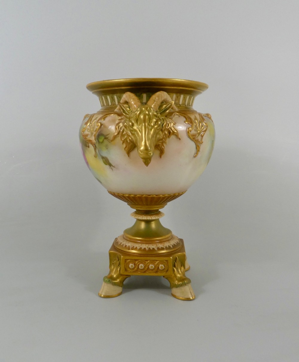 Royal Worcester porcelain vase, dated 1917. View V