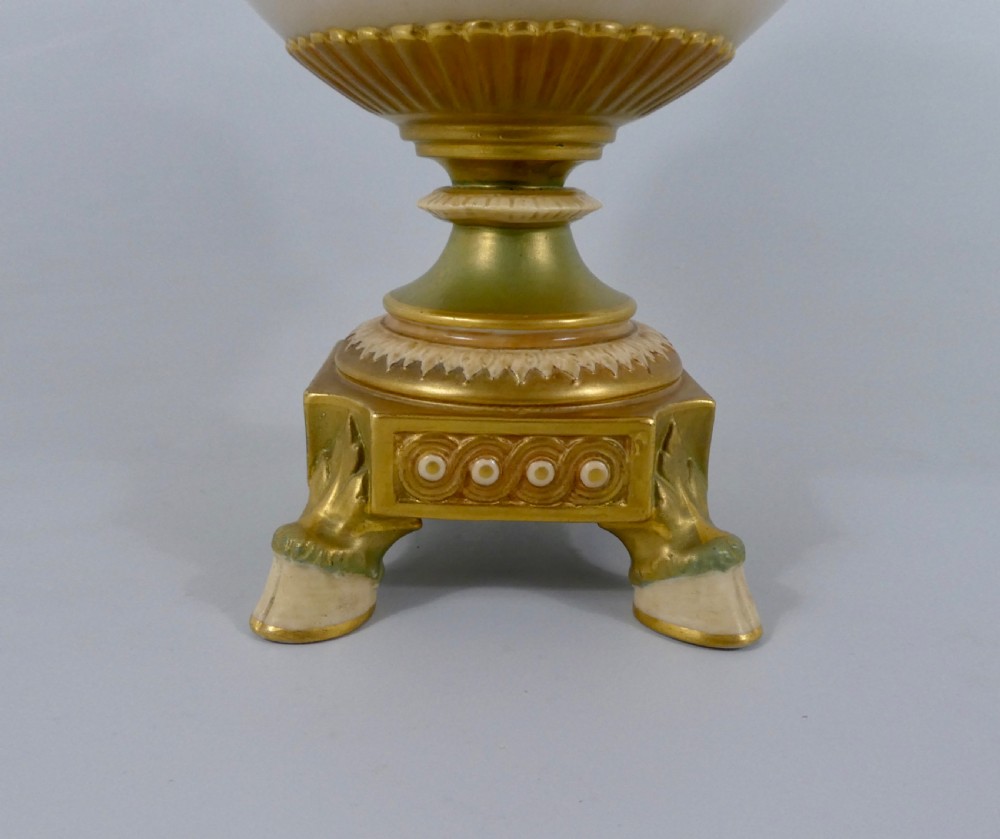 Royal Worcester porcelain vase, dated 1917. View IX