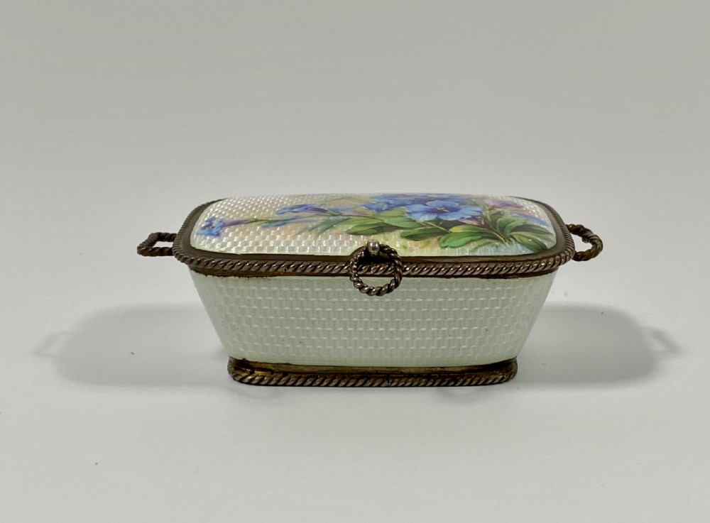 Silver & enamel box, Cohen & Charles, dated 1911. View II