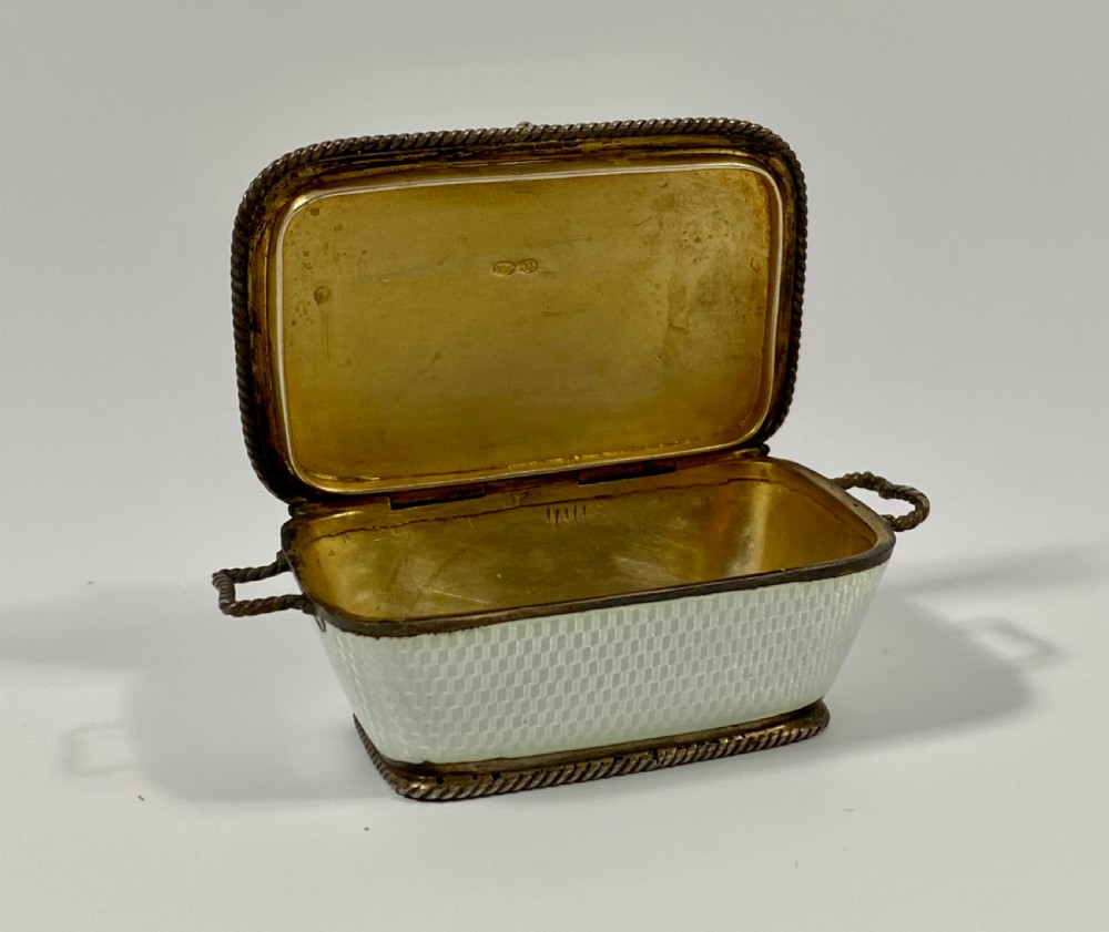 Silver & enamel box, Cohen & Charles, dated 1911. View IV
