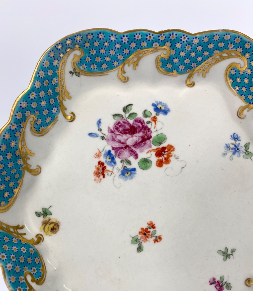 Chelsea Derby porcelain teapot stand, c. 1775. View II