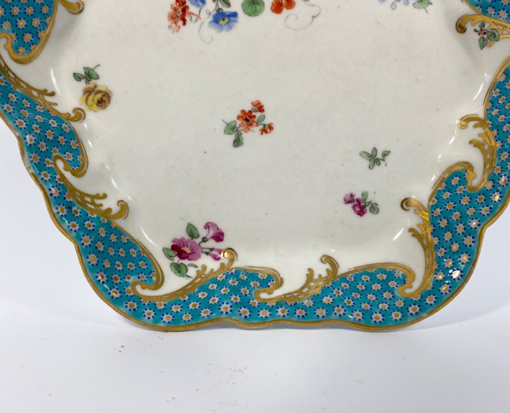 Chelsea Derby porcelain teapot stand, c. 1775. View III