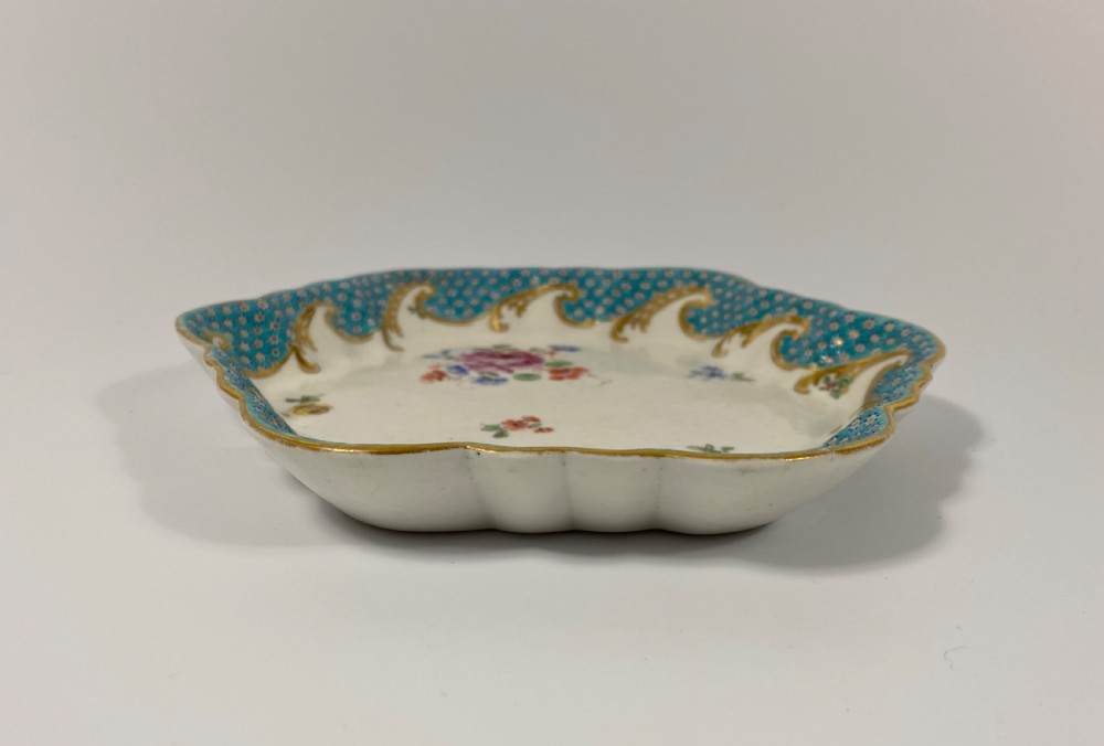 Chelsea Derby porcelain teapot stand, c. 1775. View V