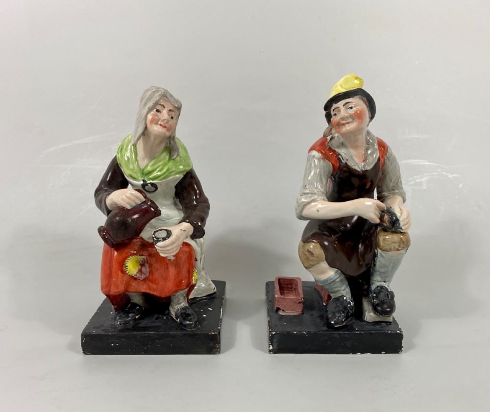 Pair Enoch Wood figures, Jobson & Nell. Staffordshire, c. 1820.