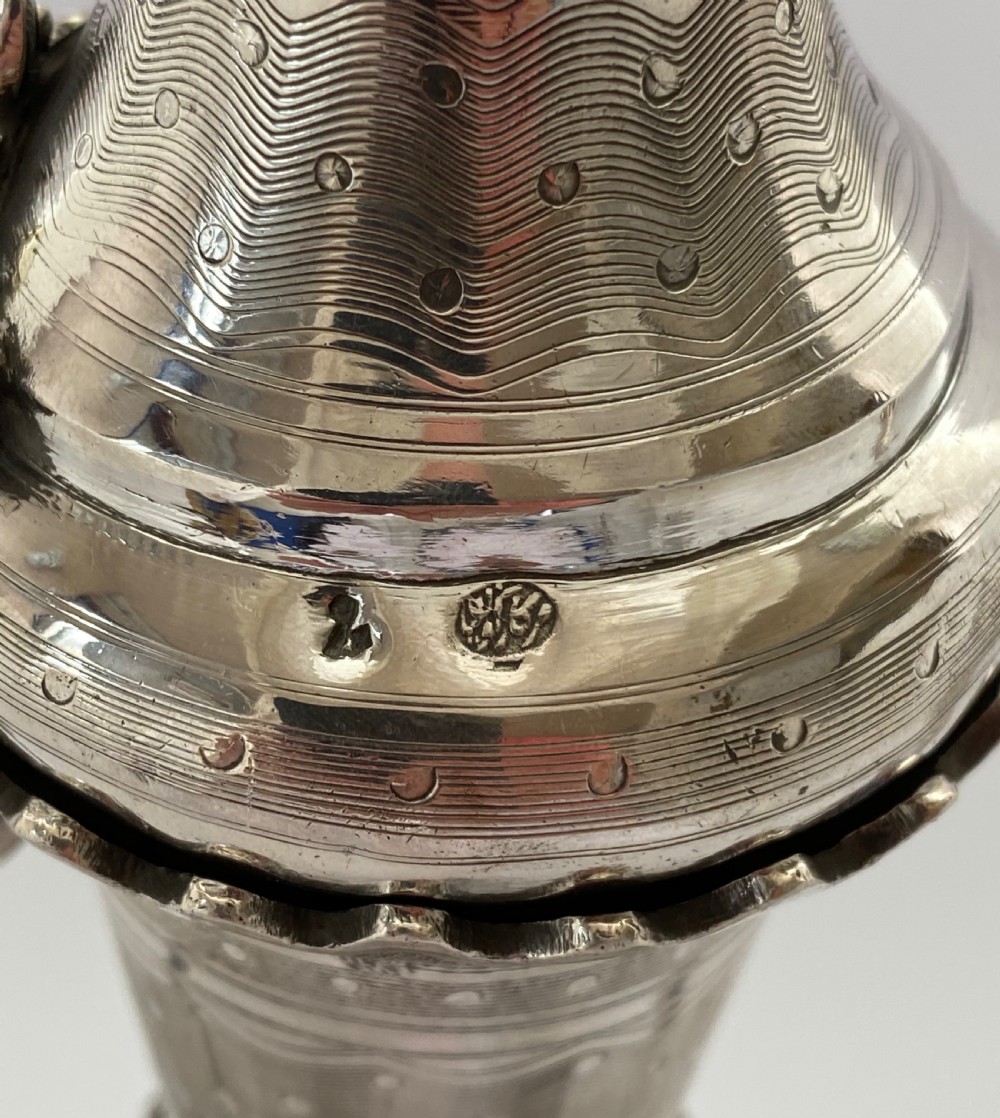 Turkish silver ewer & cover, Islamic taste, c. 1890. View III