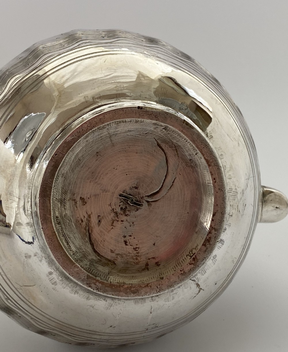 Turkish silver ewer & cover, Islamic taste, c. 1890. View XIV