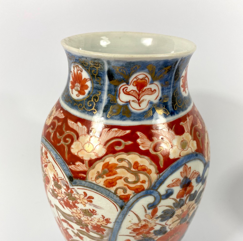 Pair Imari porcelain vases, Japan, c. 1890, Meiji Period. View V