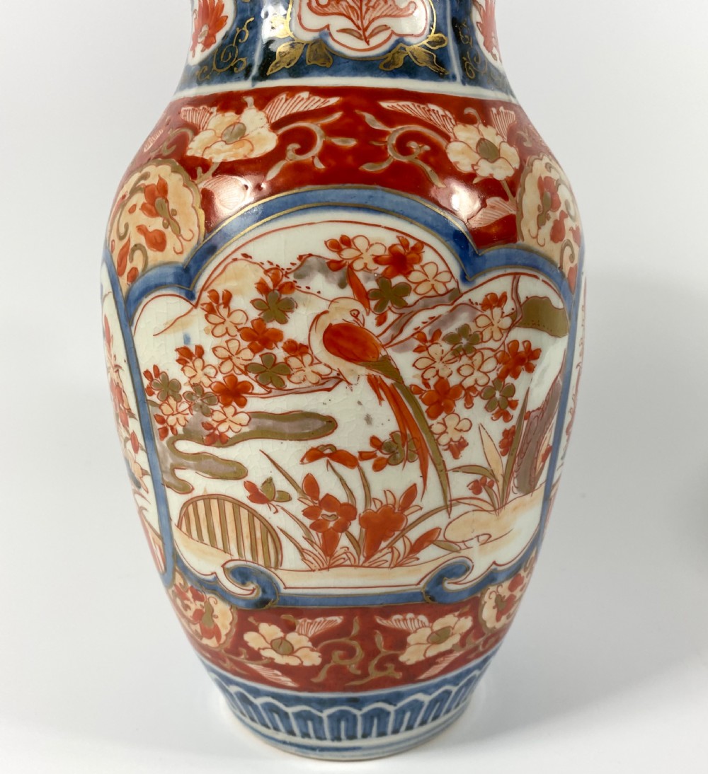 Pair Imari porcelain vases, Japan, c. 1890, Meiji Period. View VII