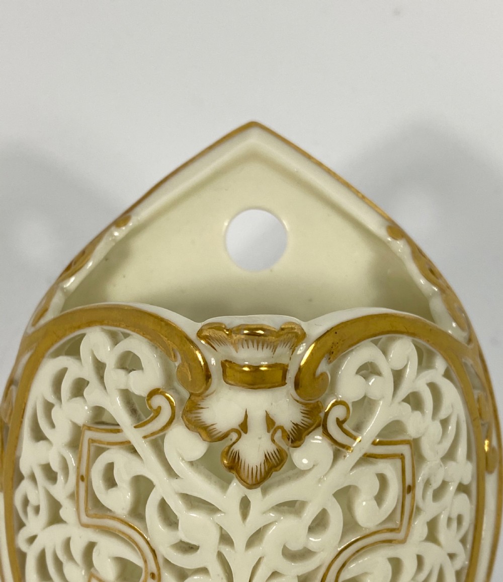 Graingers Worcester reticulated wall pocket, c. 1890. View III