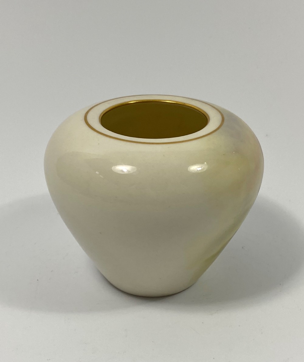 Royal Worcester vase. Sheep, by Ernest Barker, dated 1911. View V