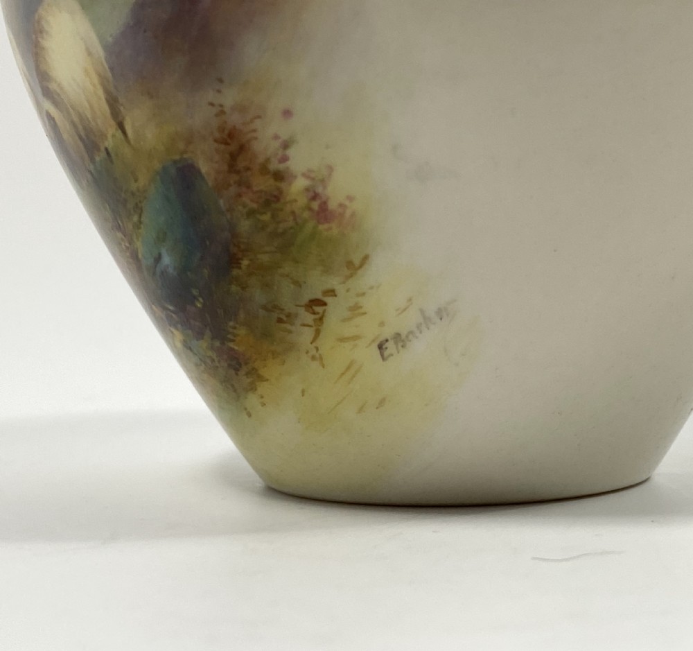 Royal Worcester vase. Sheep, by Ernest Barker, dated 1911. View VI