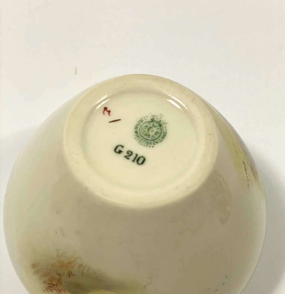 Royal Worcester vase. Sheep, by Ernest Barker, dated 1911. View VII