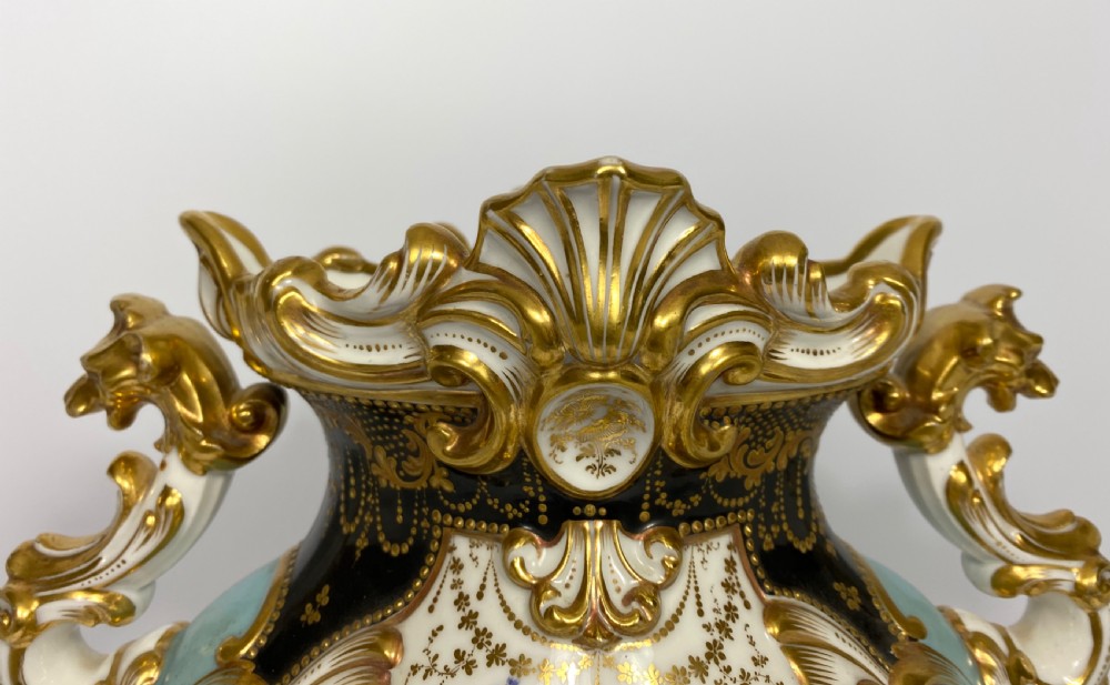Pair Jacob Petit porcelain vases, c. 1840. View XI