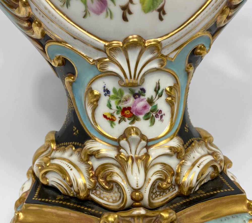 Pair Jacob Petit porcelain vases, c. 1840. View XIII