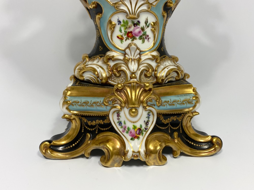 Pair Jacob Petit porcelain vases, c. 1840. View XIV