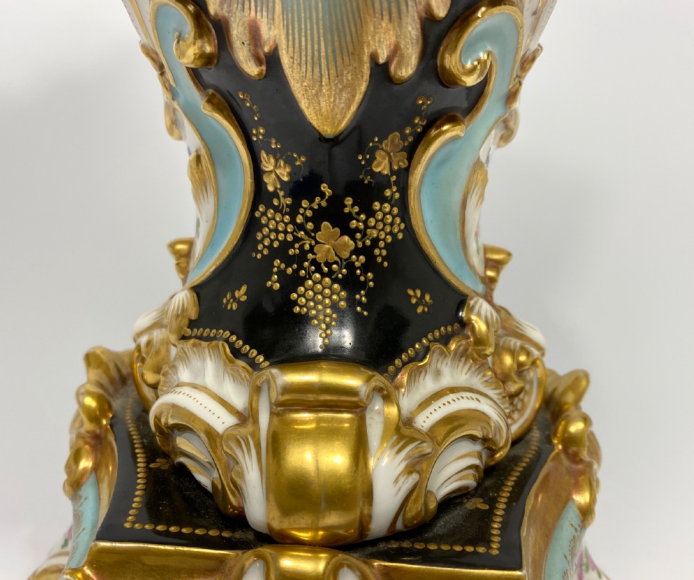 Pair Jacob Petit porcelain vases, c. 1840. View XVI