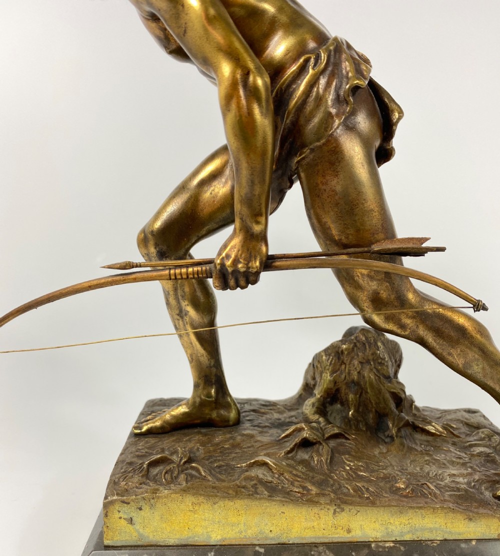 Bronze Native American Brave. Josef Drischler (1838-1917). View VII