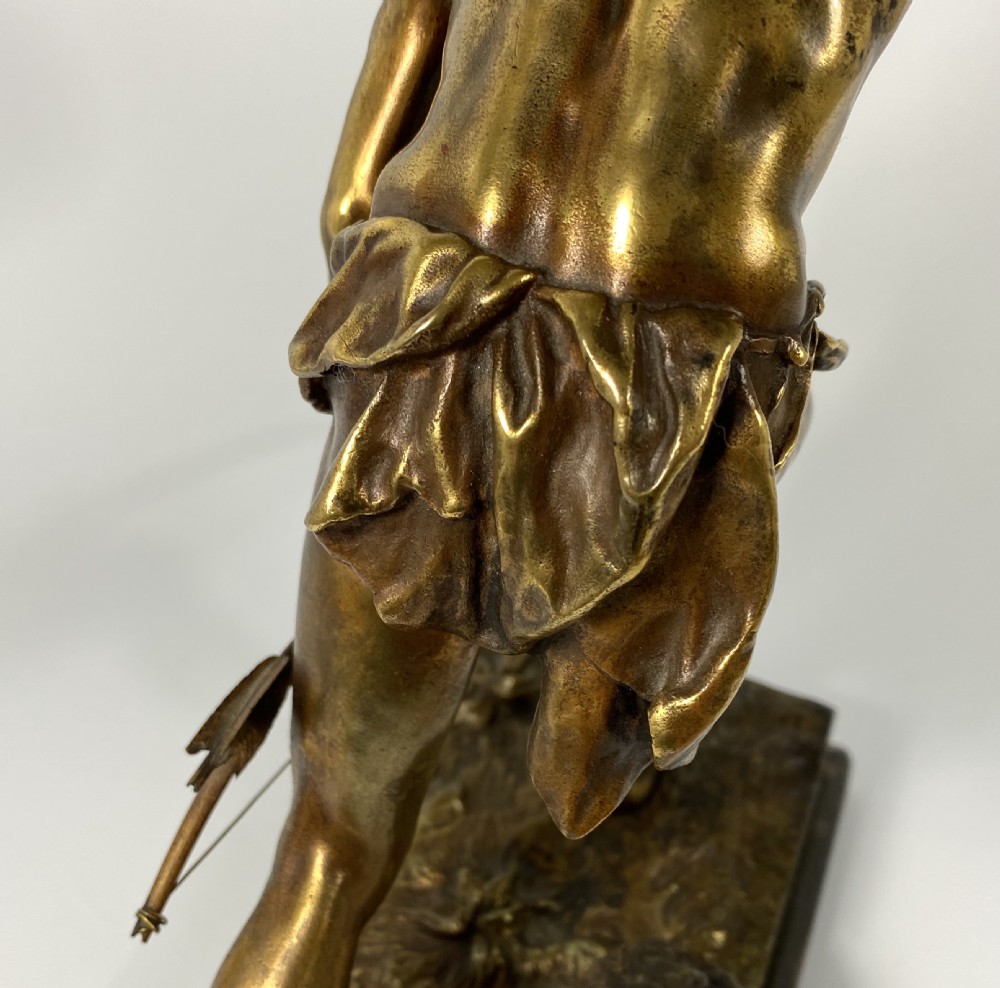 Bronze Native American Brave. Josef Drischler (1838-1917). View XII