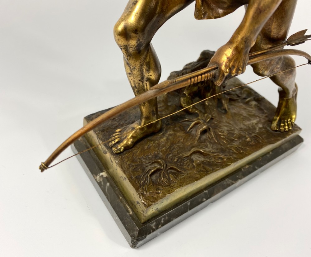 Bronze Native American Brave. Josef Drischler (1838-1917). View XIII