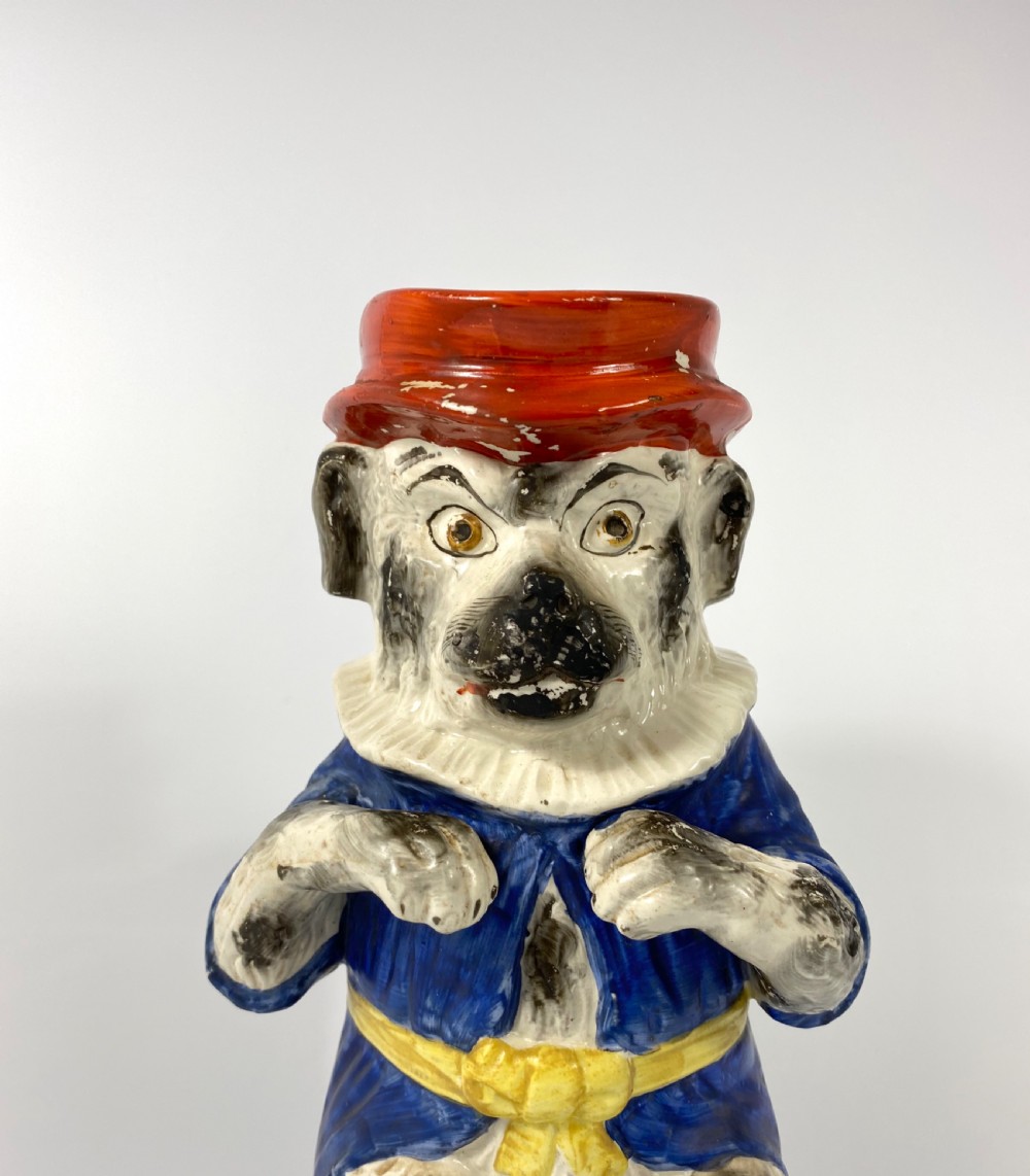 Staffordshire Mr Punch’s dog ‘Toby’ jug, c. 1860. View V