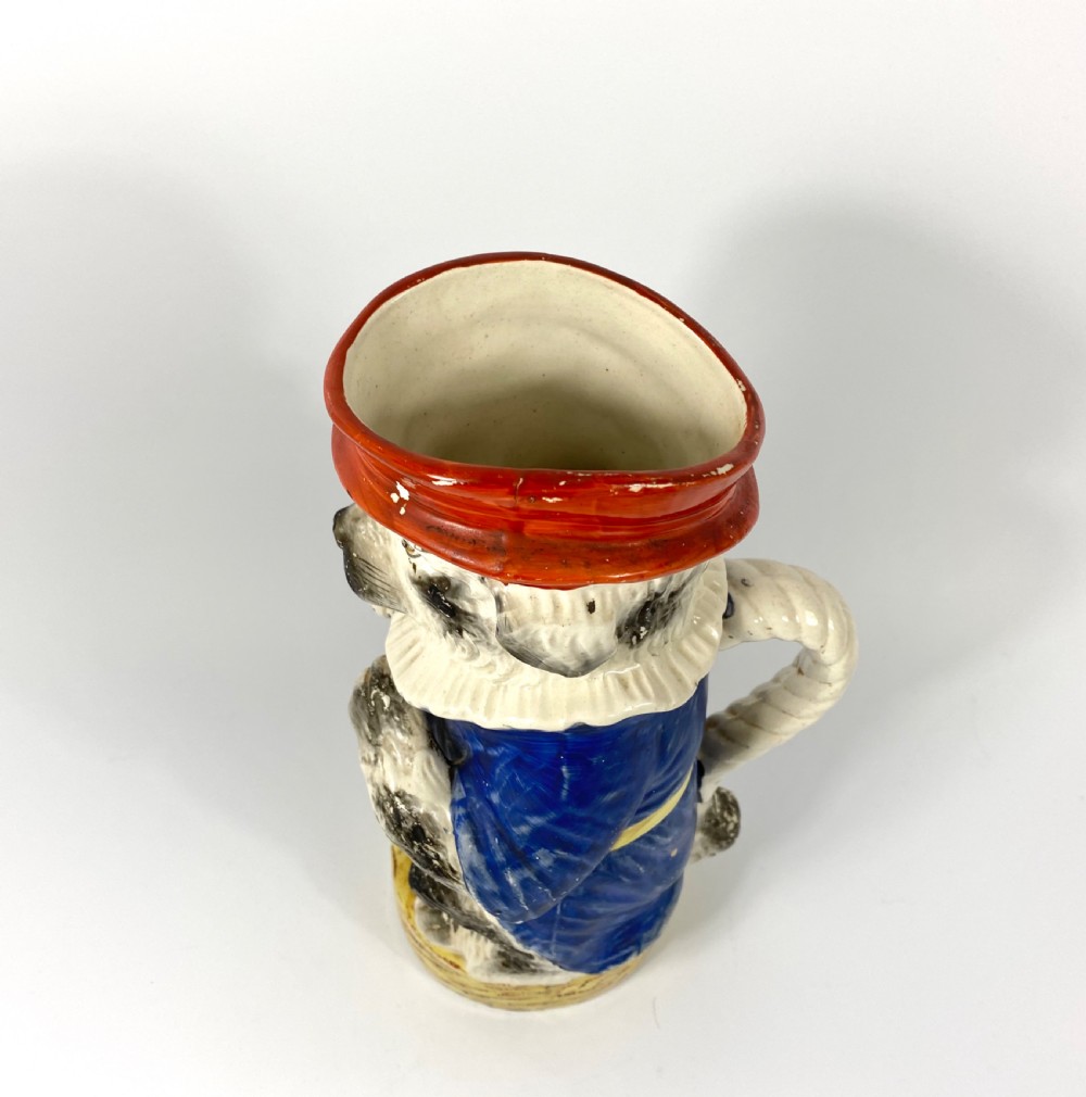 Staffordshire Mr Punch’s dog ‘Toby’ jug, c. 1860. View VI