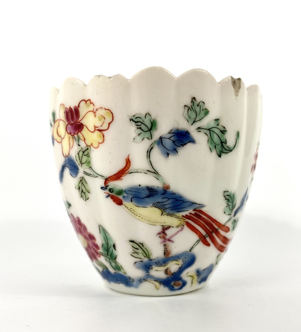 Rare Chelsea porcelain beaker, in famille rose taste, c.1750. View II