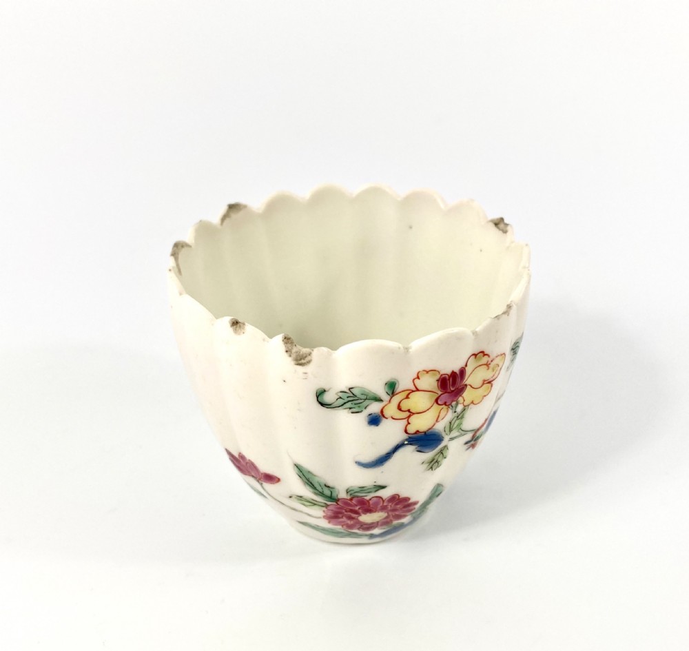 Rare Chelsea porcelain beaker, in famille rose taste, c.1750. View VII