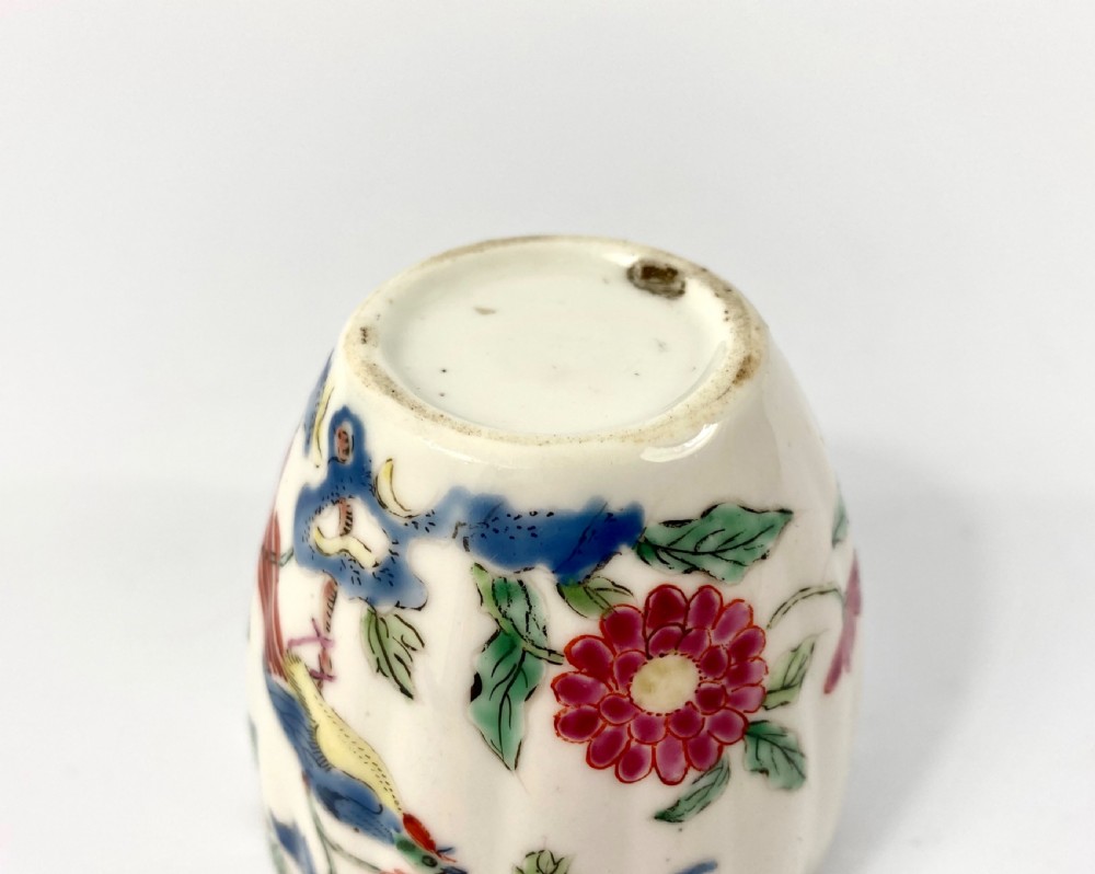 Rare Chelsea porcelain beaker, in famille rose taste, c.1750. View IX