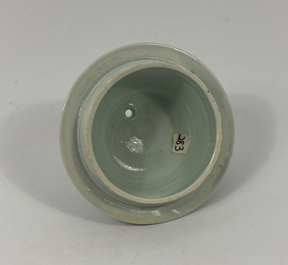 Richard Chaffers, Liverpool porcelain coffee pot and cover, c. 1758. View XIII