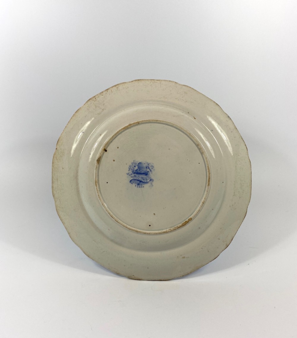 Scottish potteries.Race horse plate, c. 1845. View III