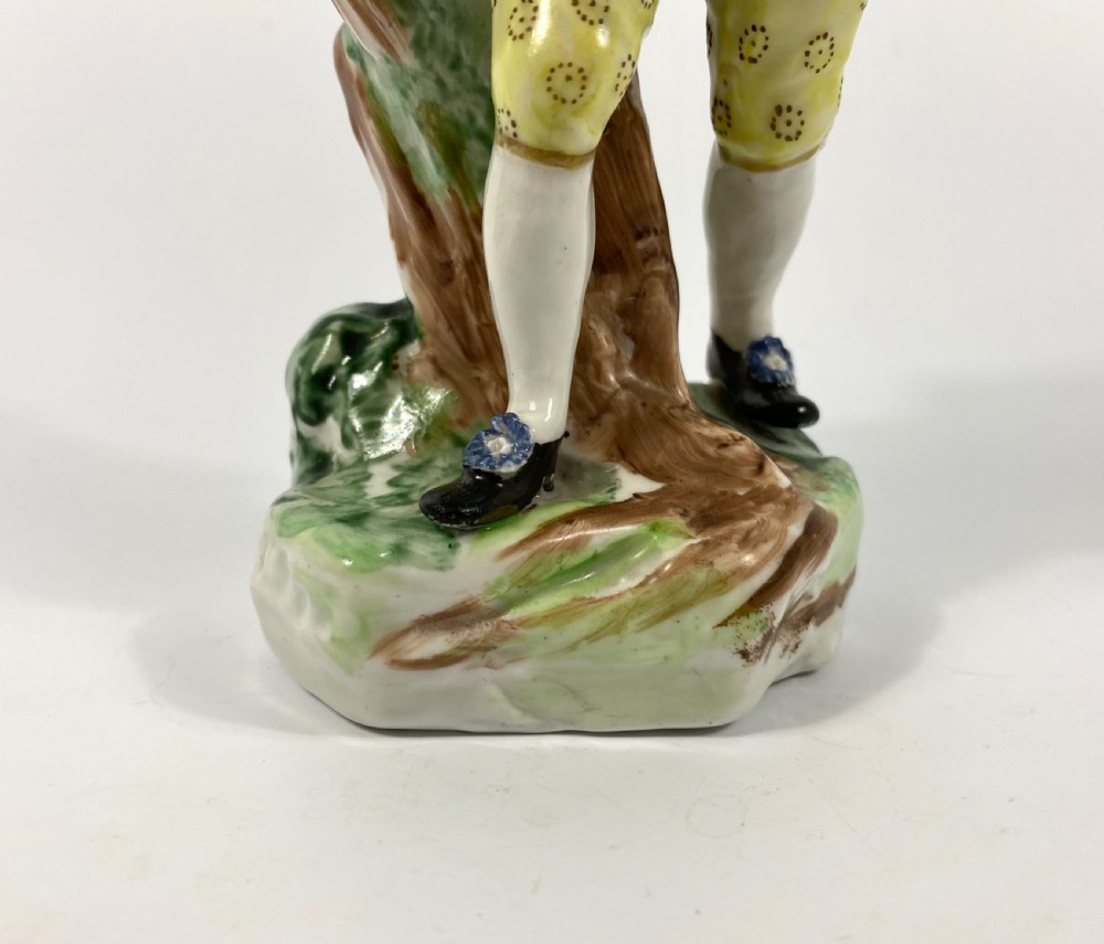 Bristol porcelain figure of a boy with his dog, c. 1775. View IX