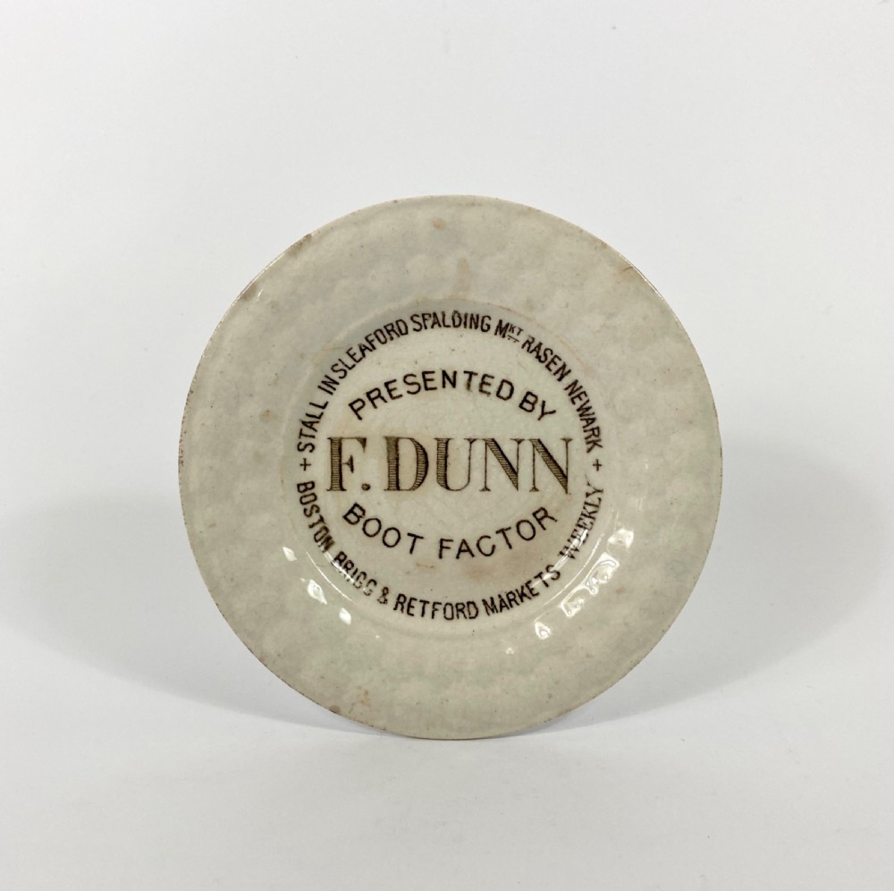 English pottery advertising child’s plate, c.1840.