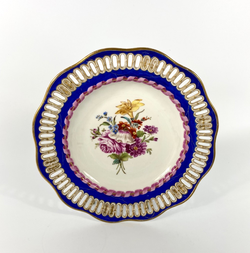 Meissen porcelain reticulated plate, c. 1850.