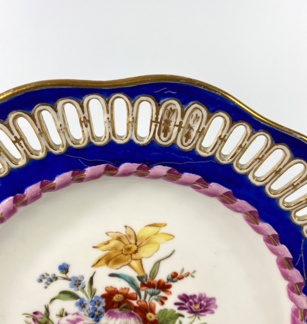 Meissen porcelain reticulated plate, c. 1850. View III