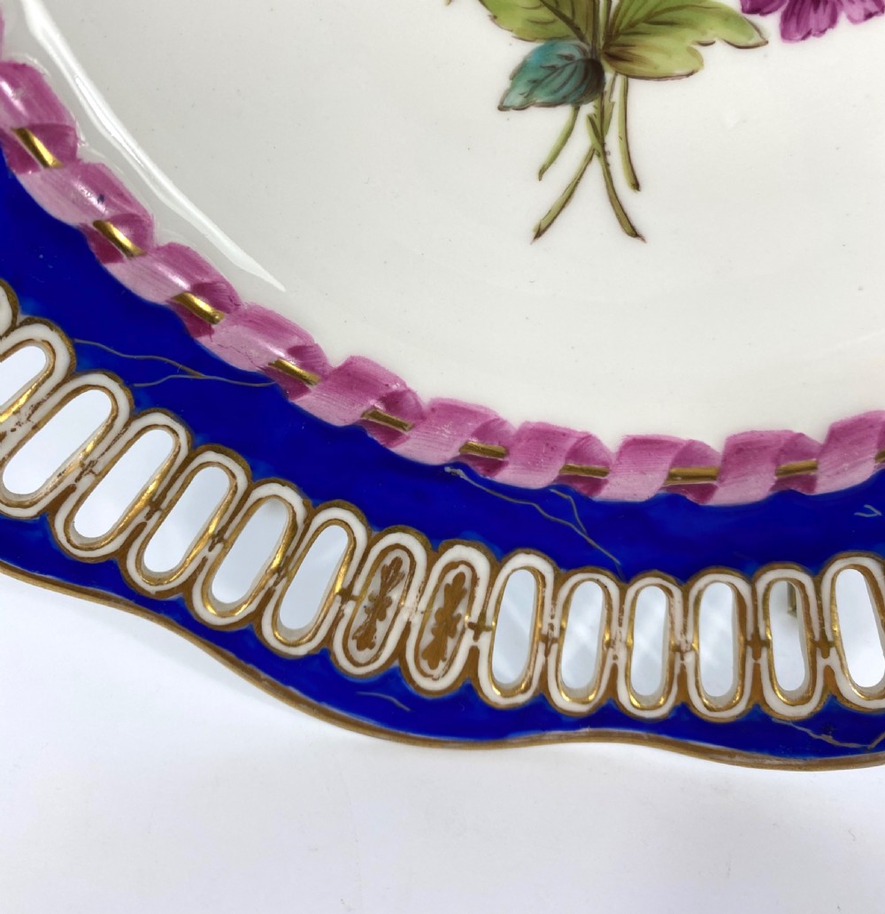 Meissen porcelain reticulated plate, c. 1850. View IV