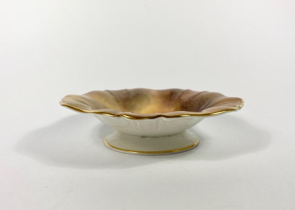 Royal Worcester porcelain dish. Pheasants. James Stinton, d. 1936. View IV
