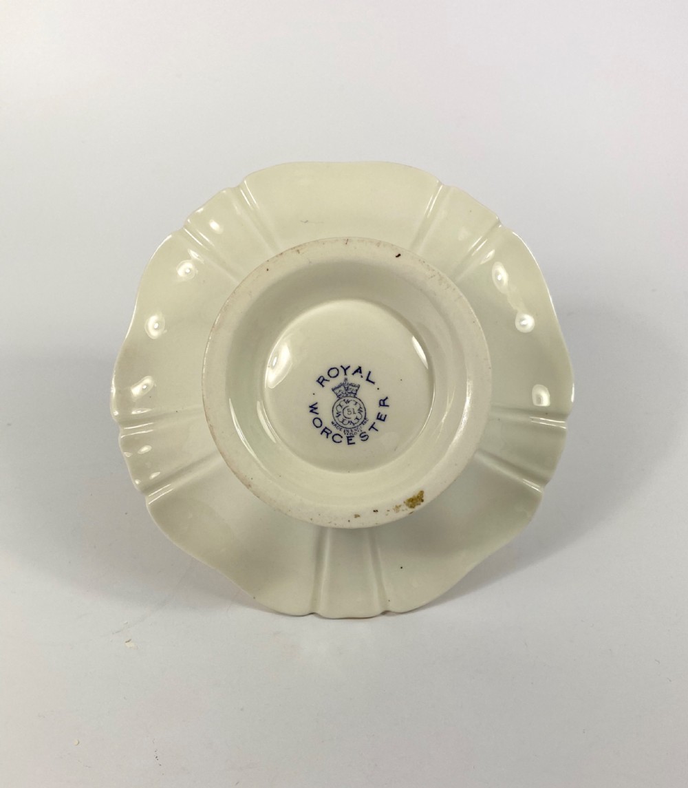 Royal Worcester porcelain dish. Pheasants. James Stinton, d. 1936. View VI