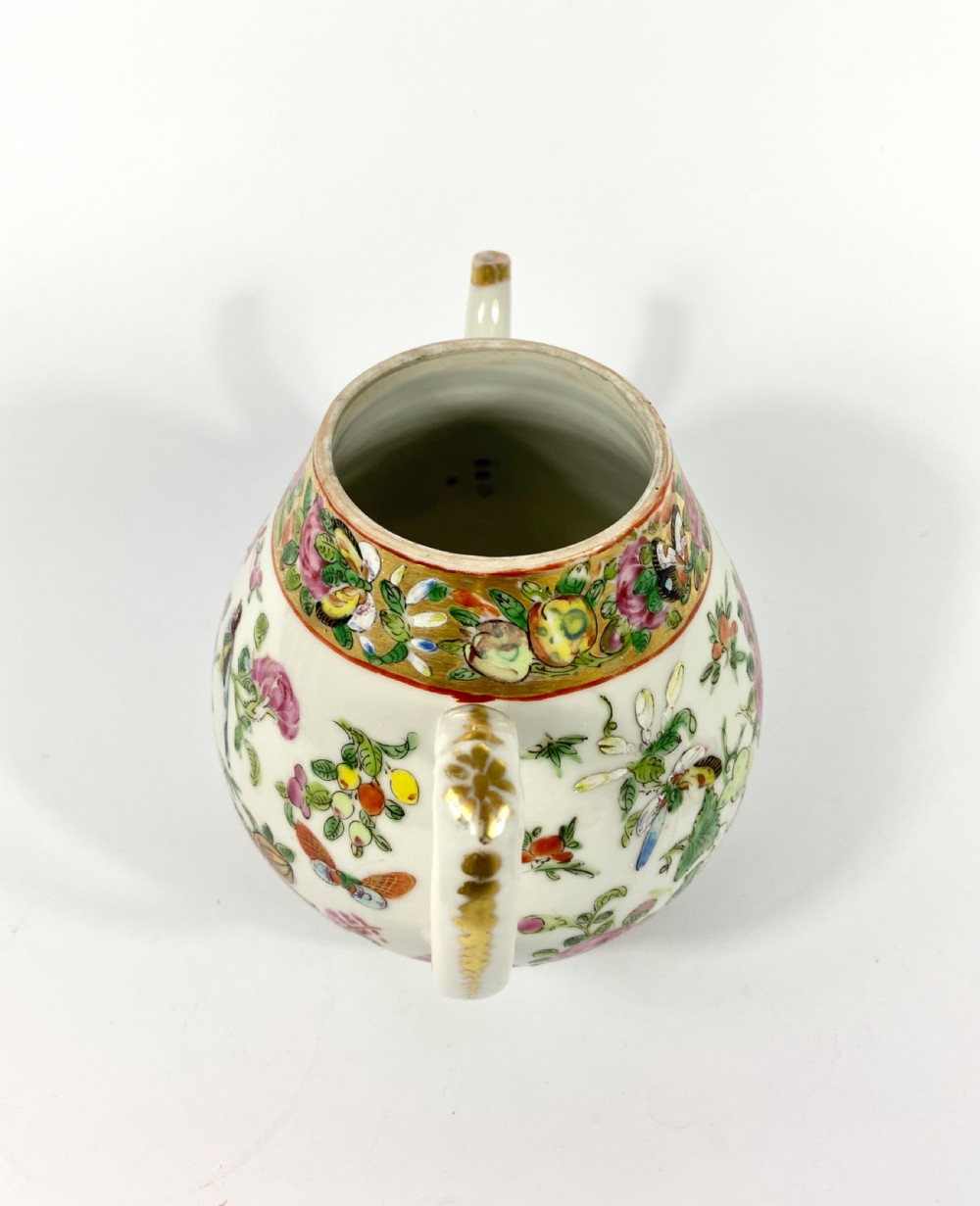 Chinese Cantonese teapot, c. 1870, Qing Dynasty. View IX