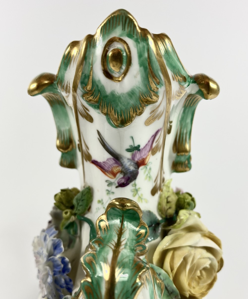 Pair Coalbrookdale encrusted vases, c. 1830. View XI